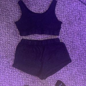 Black shirt and tank set